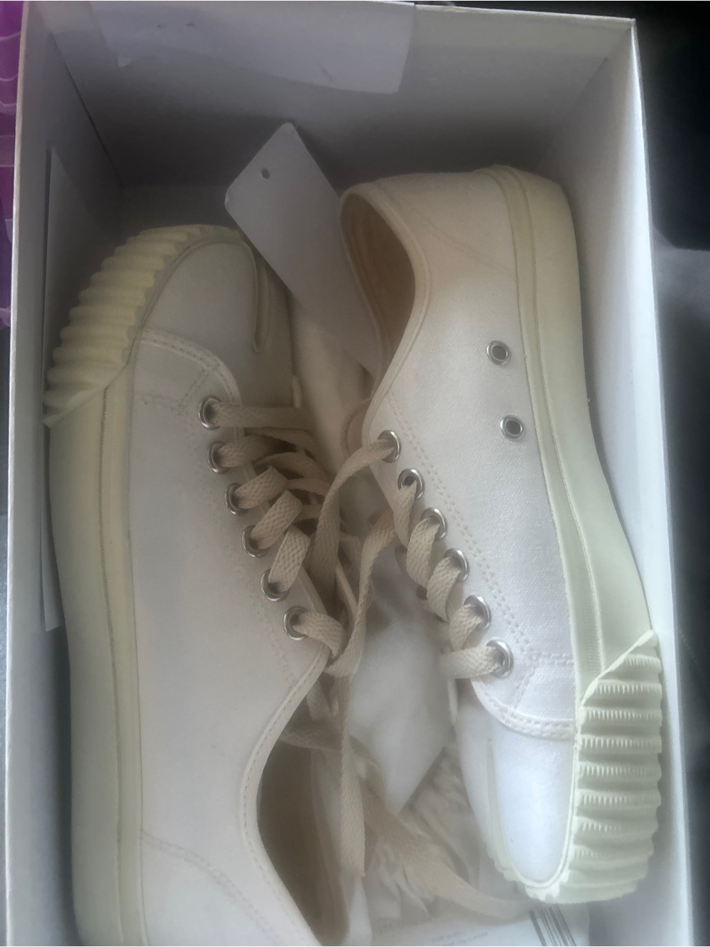 Maison Martin Margiela Low-Top Canvas Sneakers In Off-White